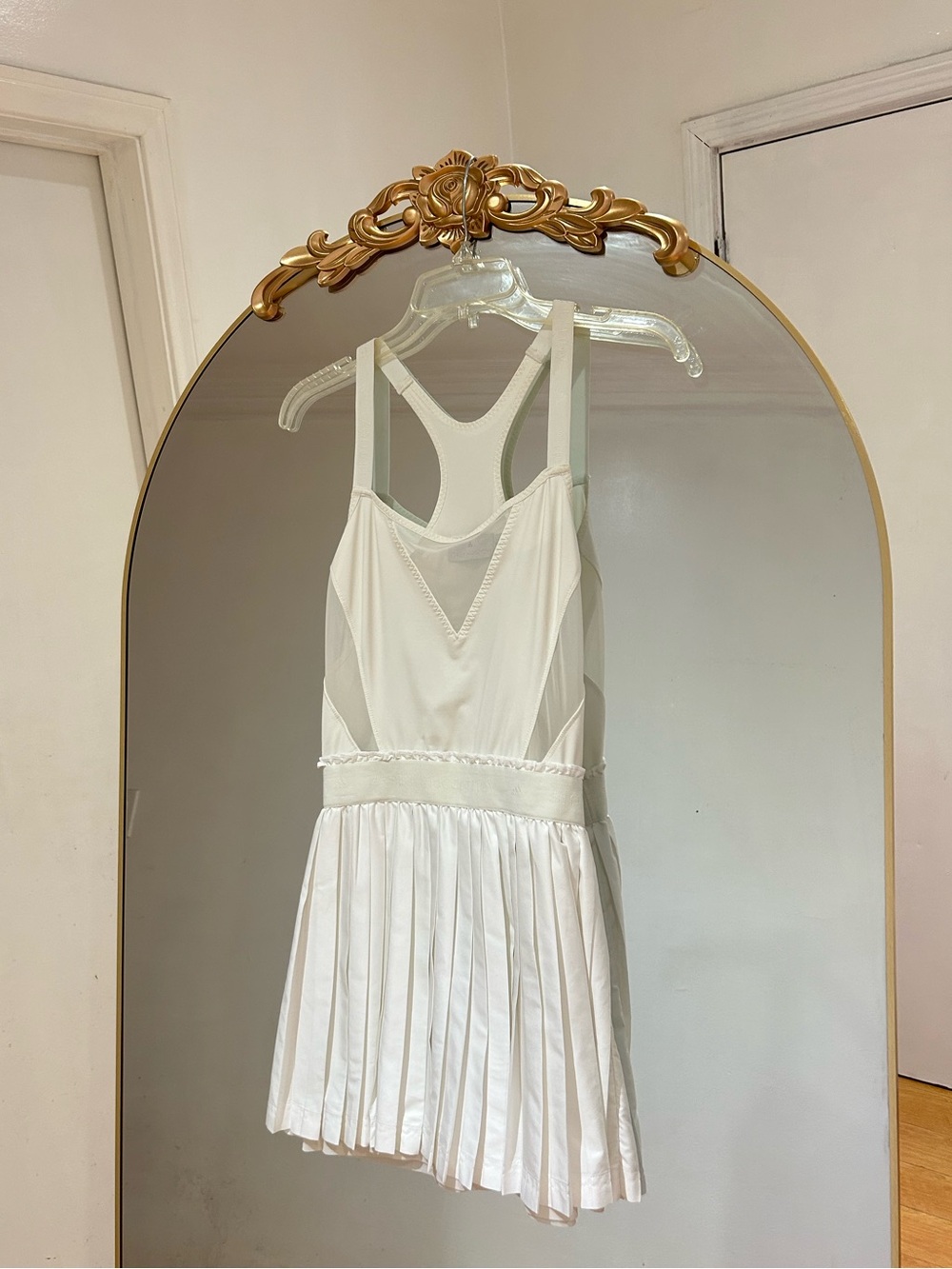 Adidas x Stella McCartney White Tennis Dress Pleated Skirt, Size S